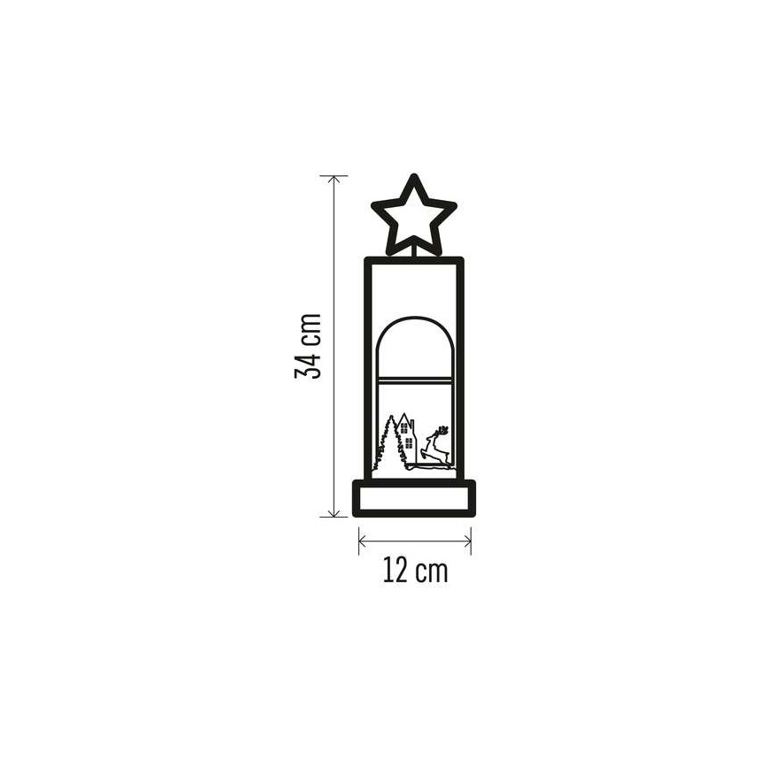 Decoração de Natal LED 5xLED/2xAA estrela
