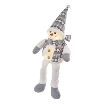 Decoração de Natal LED 6xLED/3xAA boneco de neve