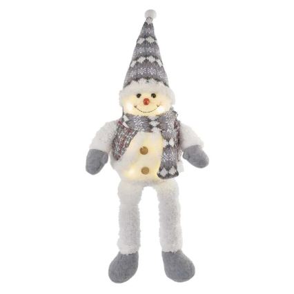 Decoração de Natal LED 6xLED/3xAA boneco de neve
