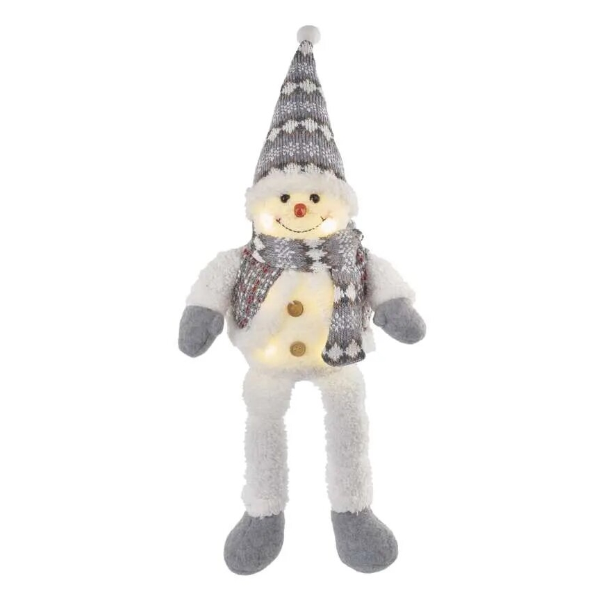 Decoração de Natal LED 6xLED/3xAA boneco de neve