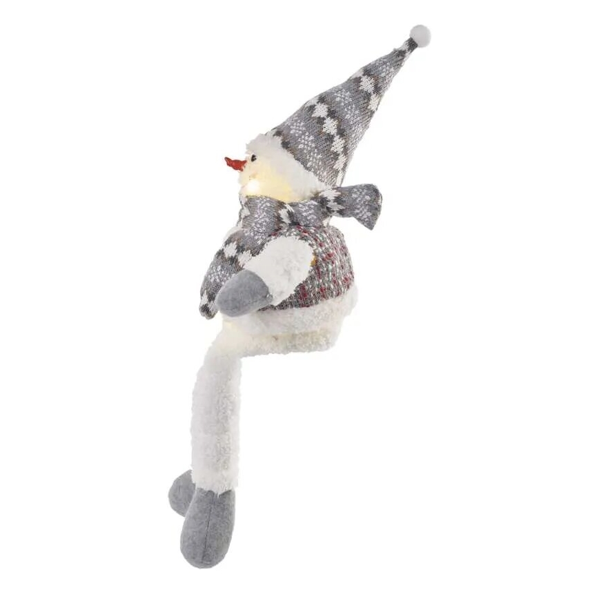 Decoração de Natal LED 6xLED/3xAA boneco de neve