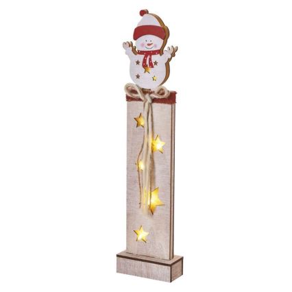 Decoração de Natal LED 7xLED/2xAA boneco de neve