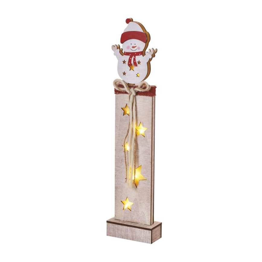 Decoração de Natal LED 7xLED/2xAA boneco de neve