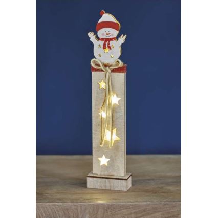 Decoração de Natal LED 7xLED/2xAA boneco de neve
