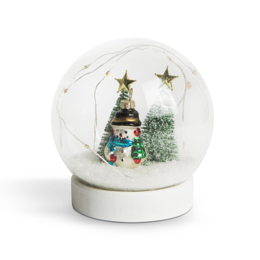Decoração de Natal LED 7xLED/2xAA boneco de neve