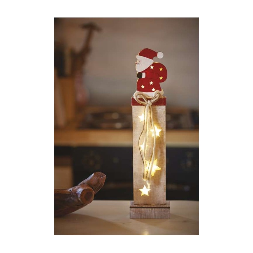 Decoração de Natal LED 7xLED/2xAA pai natal