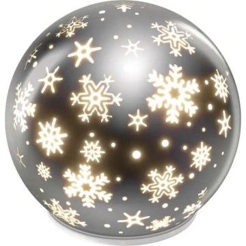Decoração de Natal LED LED/0,3W/3xAA, bola com diâmetro de 12 cm