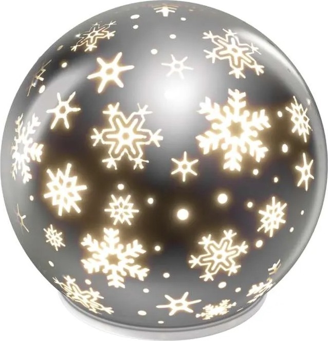 Decoração de Natal LED LED/0,3W/3xAA, bola com diâmetro de 12 cm