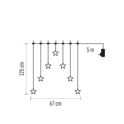 Decoração de Natal LED LED/0,3W/3xAA, bola com diâmetro de 12 cm
