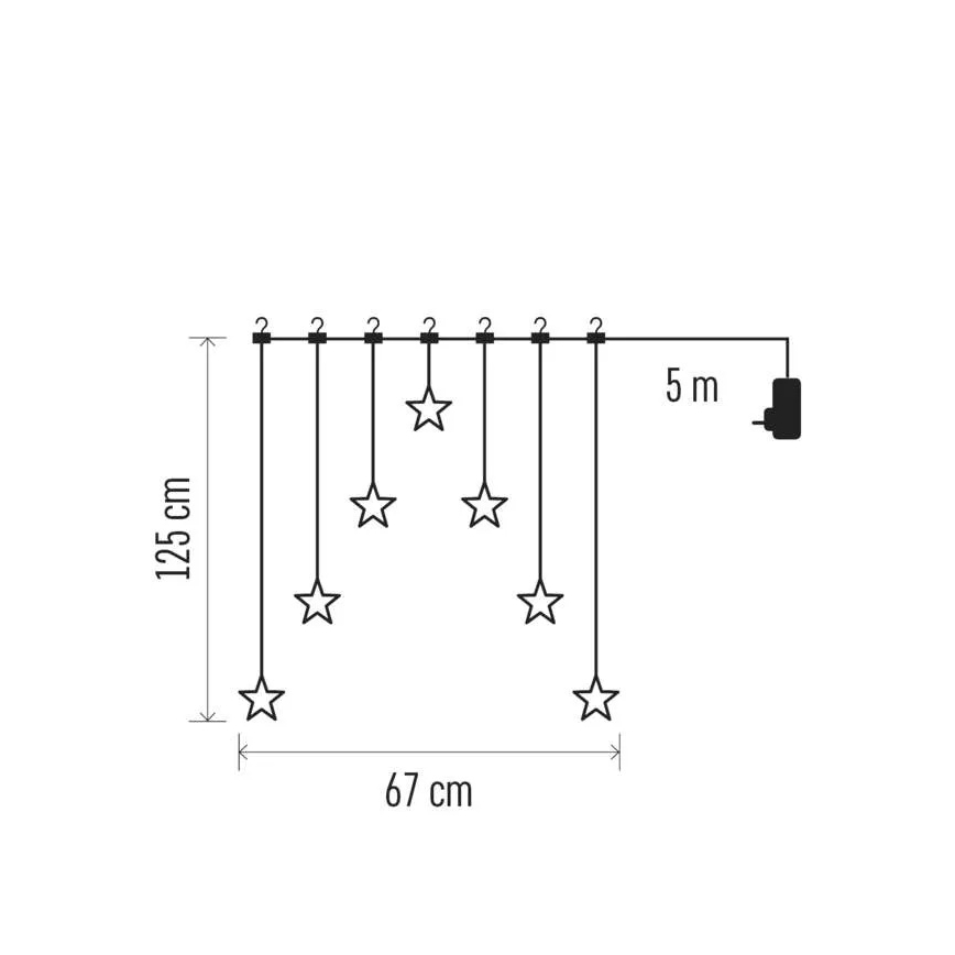 Decoração de Natal LED LED/0,3W/3xAA, bola com diâmetro de 12 cm