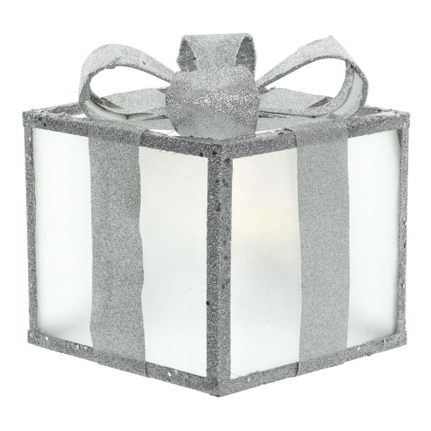 Decoração de Natal LED LED/2xAA 15 cm presente