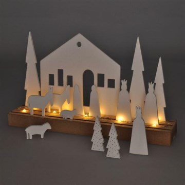 Decoração de Natal LED LED/2xAAA abeto