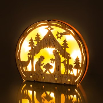 Decoração de Natal LED LED/2xAAA branco quente