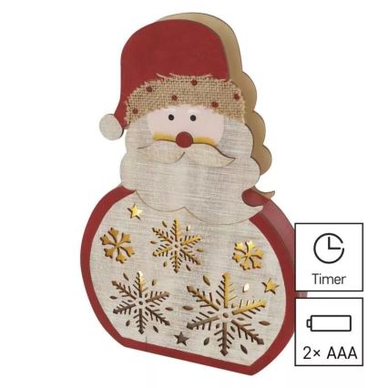 Decoração de Natal LED LED/2xAAA Santa