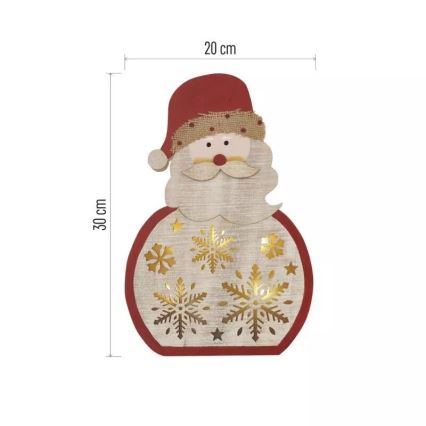 Decoração de Natal LED LED/2xAAA Santa