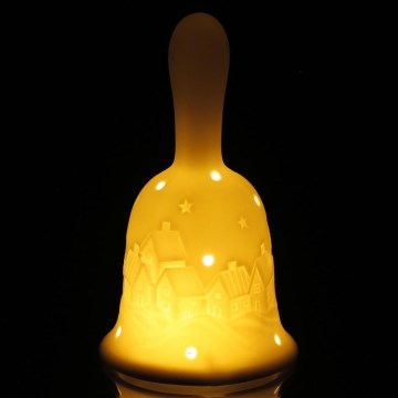 Decoração de Natal LED LED/2xLR44/branco quente sino