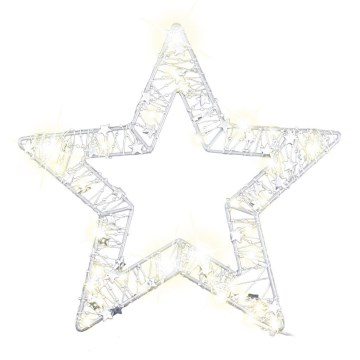 Decoração de Natal LED LED/3xAA/branco quente estrela