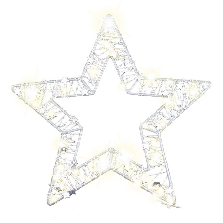 Decoração de Natal LED LED/3xAA/branco quente estrela