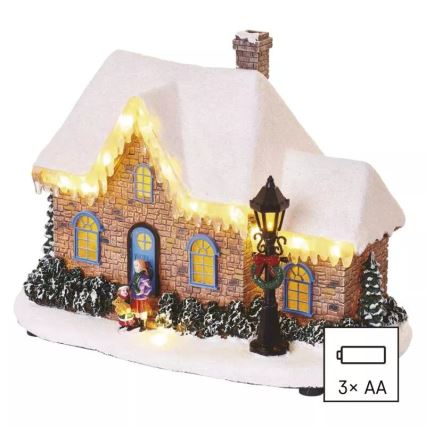 Decoração de Natal LED LED/3xAA casa