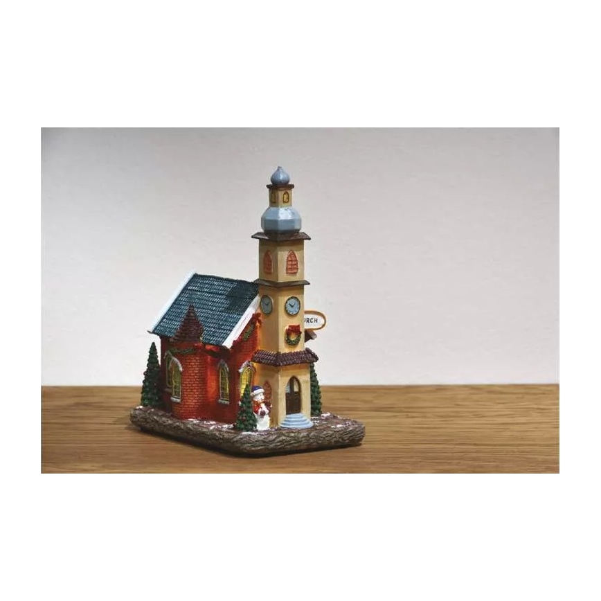 Decoração de Natal LED LED/3xAA igreja