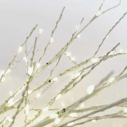 Decoração de Natal LED para exterior — 100 LEDs, 3x AA, branco quente, IP44