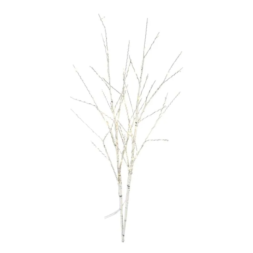 Decoração de Natal LED para exterior — 100 LEDs, 3x AA, branco quente, IP44