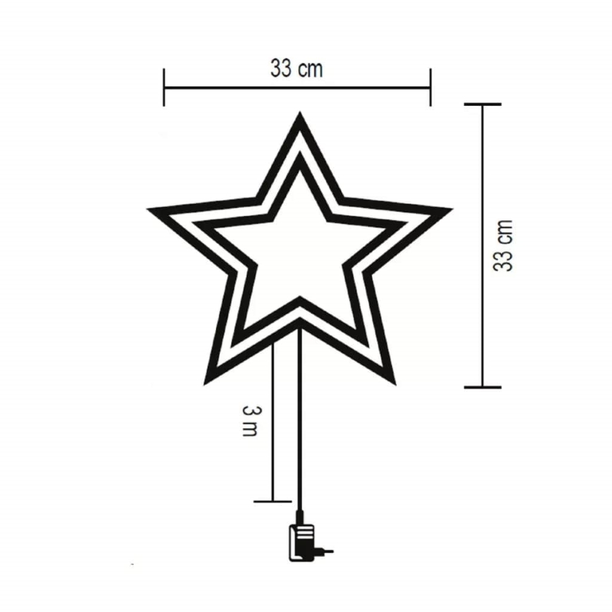 Decoração de Natal LED para janelas exteriores 35xLED/230V IP44 branco quente/estrela