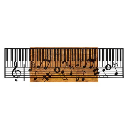 Decoração de parede 100x30 cm piano