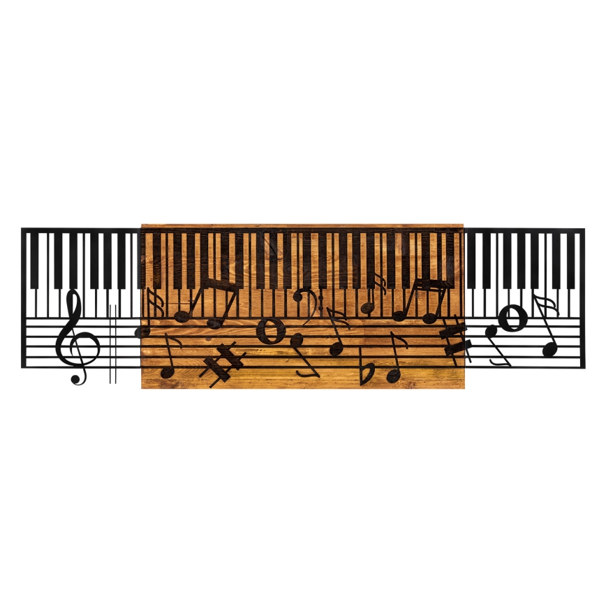 Decoração de parede 100x30 cm piano