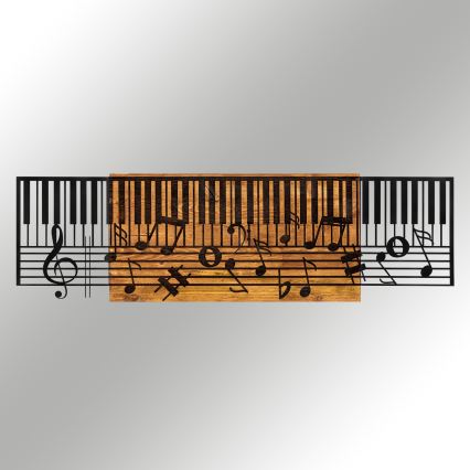 Decoração de parede 100x30 cm piano