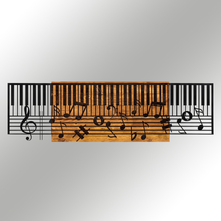 Decoração de parede 100x30 cm piano