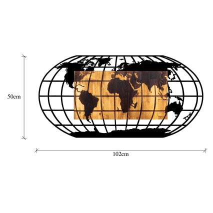 Decoração de parede 102x50 cm globo