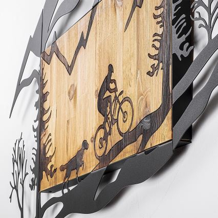 Decoração de parede 110x65 cm passeio de mota madeira/metal