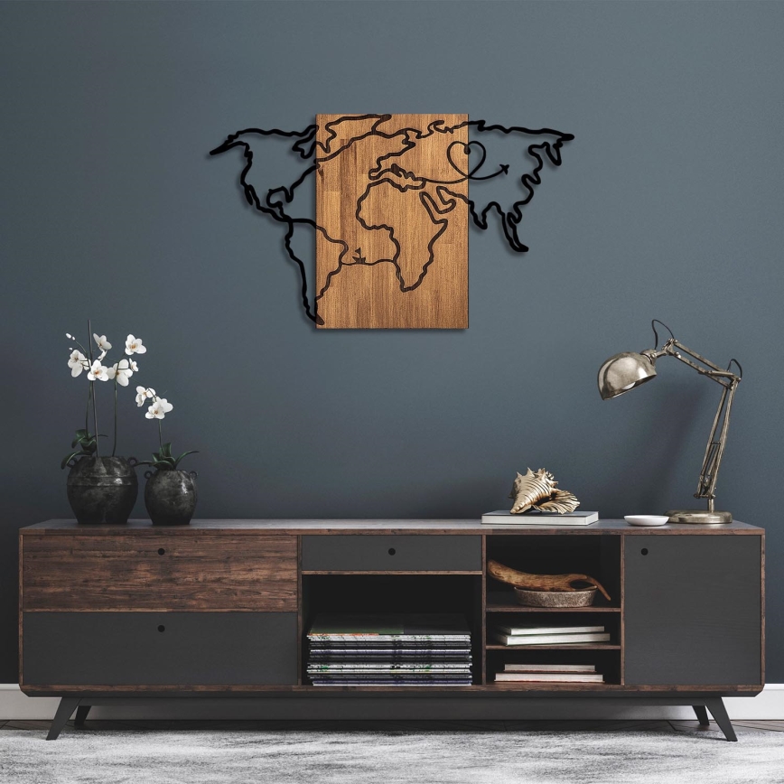 Decoração de parede 118x70 cm mapa