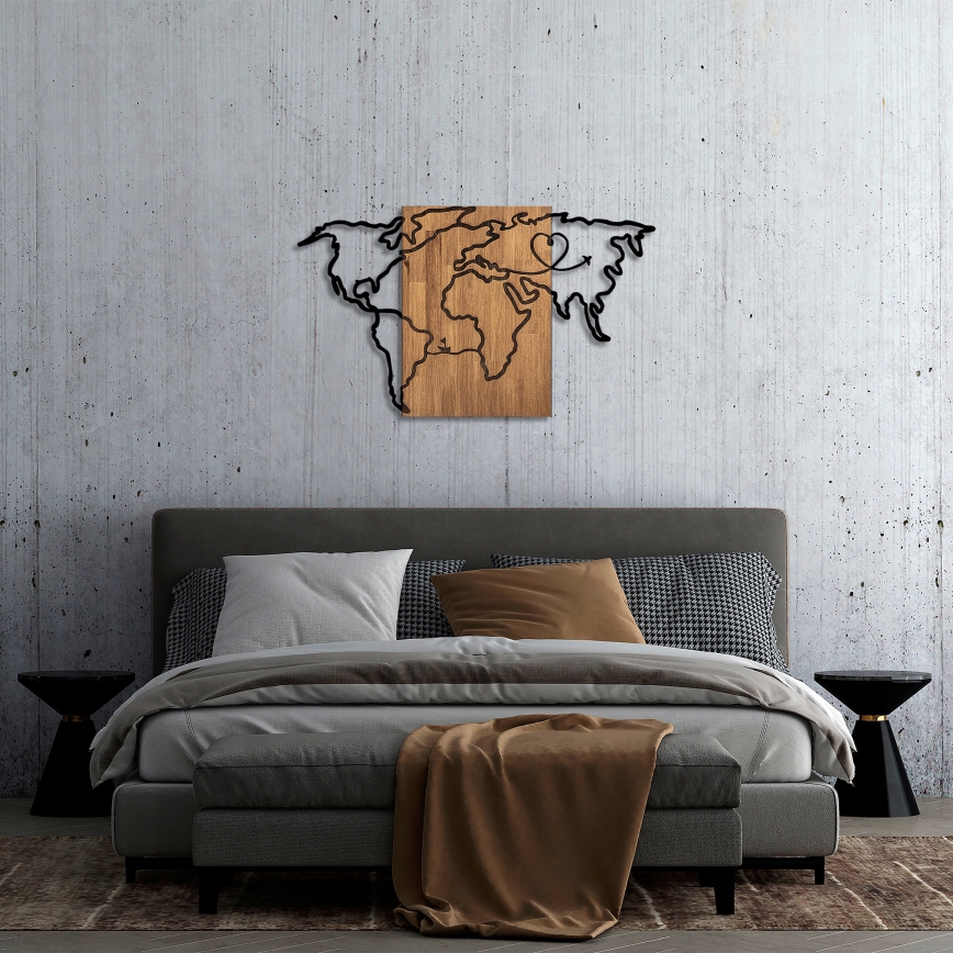 Decoração de parede 118x70 cm mapa