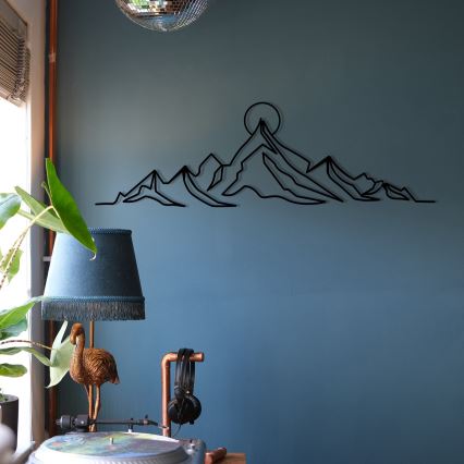 Decoração de parede 119,5x37 cm montanhas metal