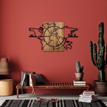 Decoração de parede 119x70 cm mapa