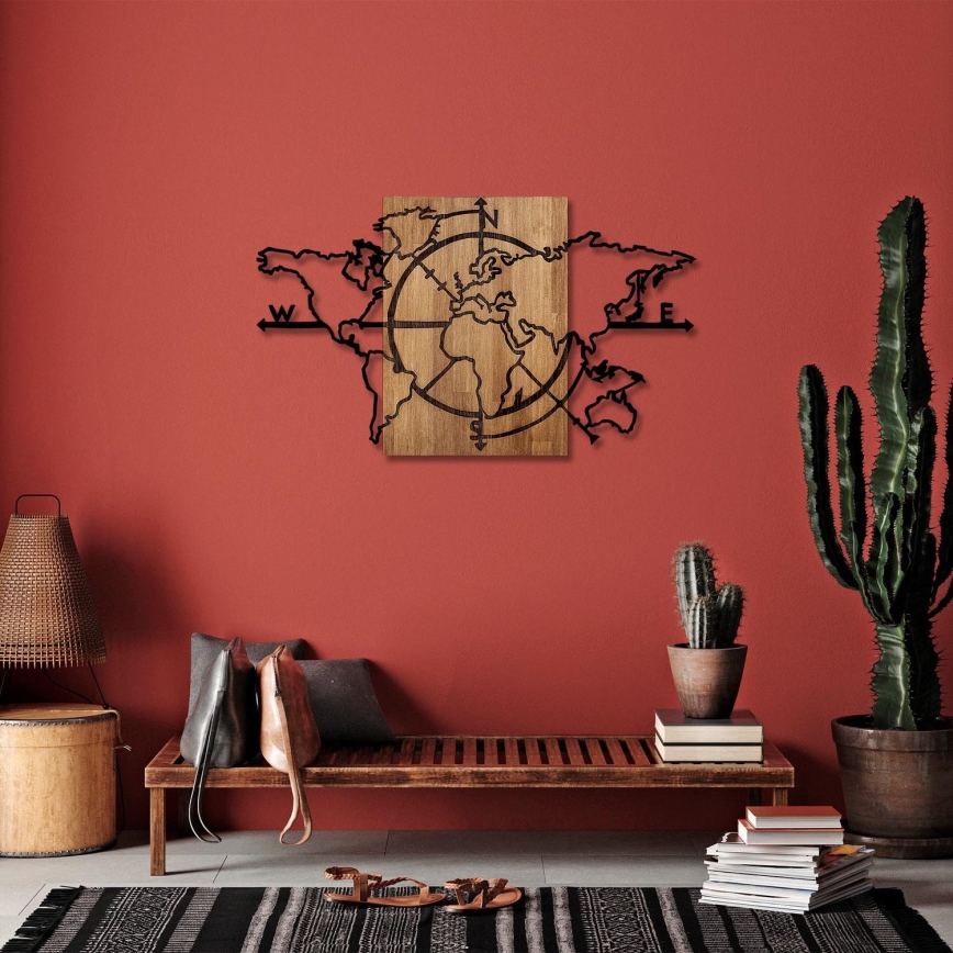 Decoração de parede 119x70 cm mapa