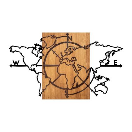 Decoração de parede 119x70 cm mapa
