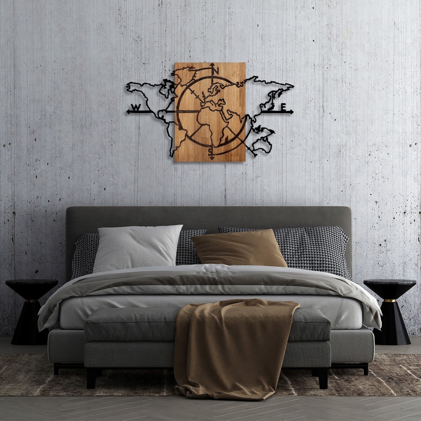 Decoração de parede 119x70 cm mapa