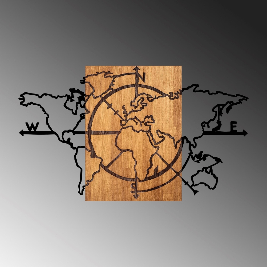 Decoração de parede 119x70 cm mapa