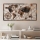 Decoração de parede 120x60 cm mapa-mundo metal