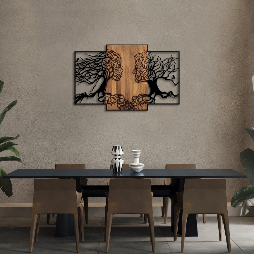 Decoração de parede 125x79 cm árvores da vida