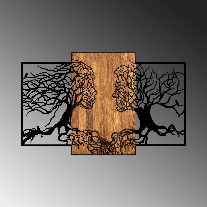 Decoração de parede 125x79 cm árvores da vida