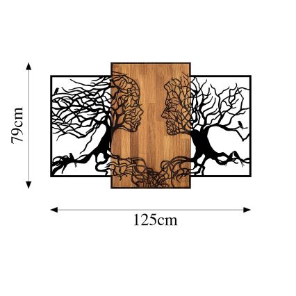 Decoração de parede 125x79 cm árvores da vida
