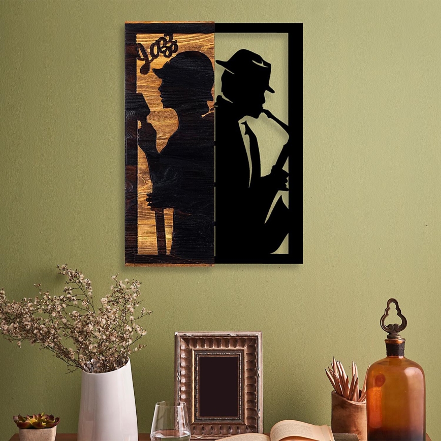 Decoração de parede 32x50 cm jazz