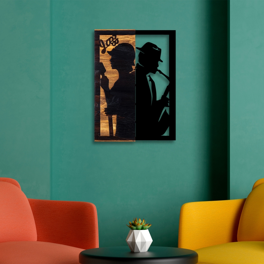 Decoração de parede 32x50 cm jazz