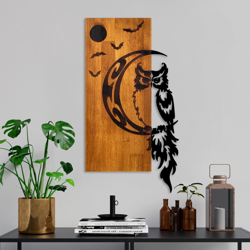 Decoração de parede 36x66 cm coruja