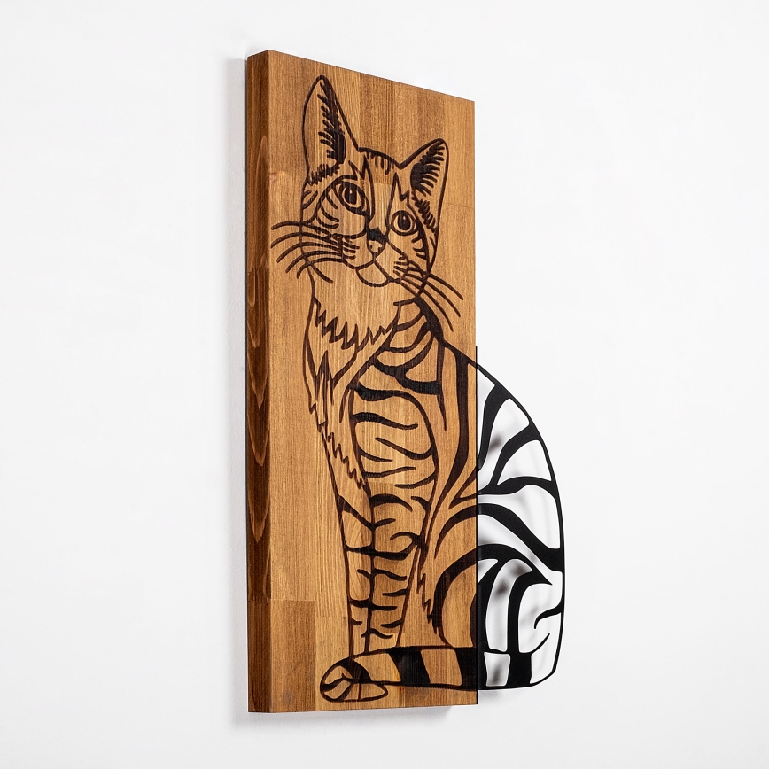 Decoração de parede 38x58 cm gato