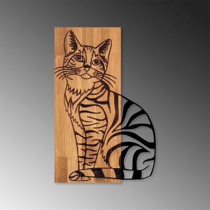 Decoração de parede 38x58 cm gato
